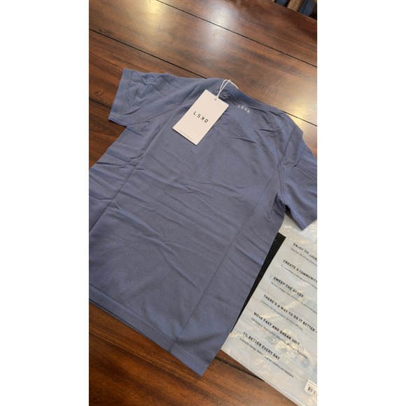 LSKD AeroFLX+ Seamless Tee Night Shadow Workout Shirt Womens Medium NWT NEW - Picture 4 of 16